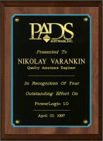 In Recognition of Your Outstanding Effort on PowerLogic 1.0, Apr 25, 1997
